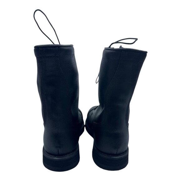 Addison Shoe Company Military Combat Boot 9R Black Steel Toe Leather USA 963006 - Picture 9 of 12